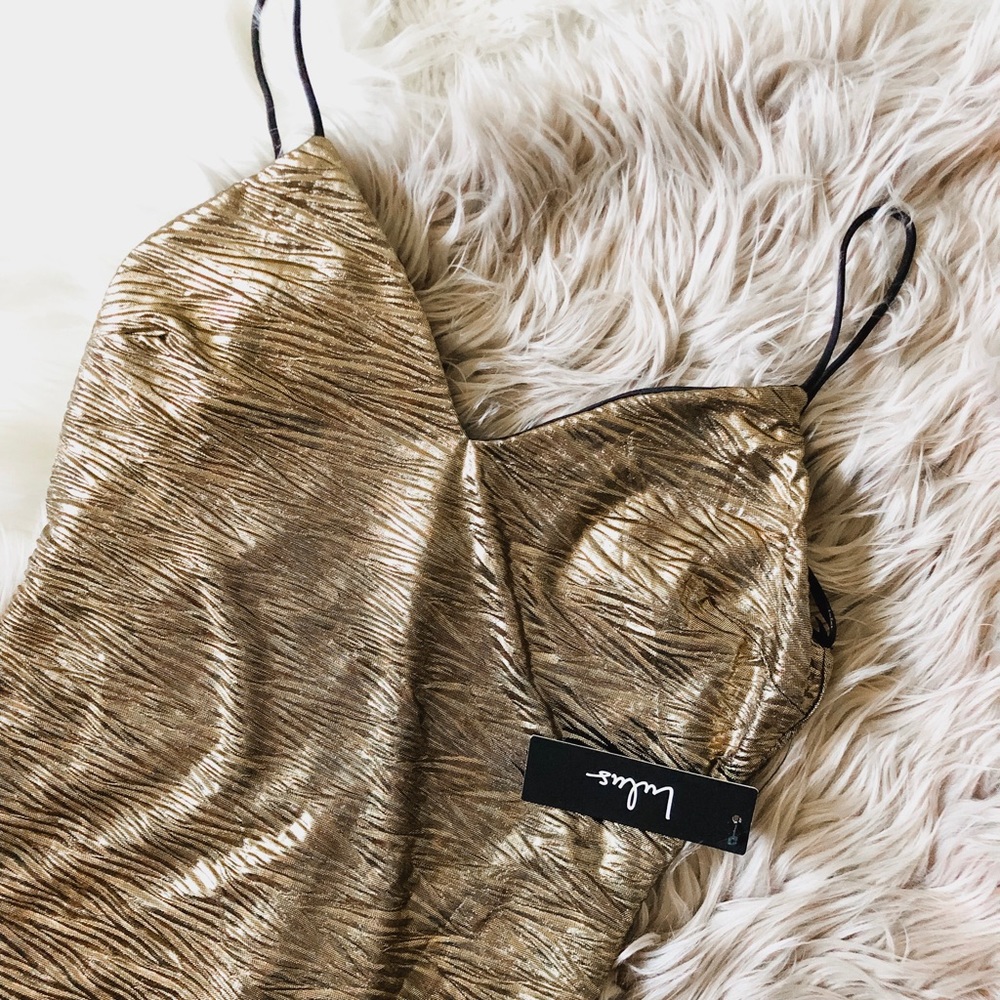 NWT Sexy Gold Mini Dress